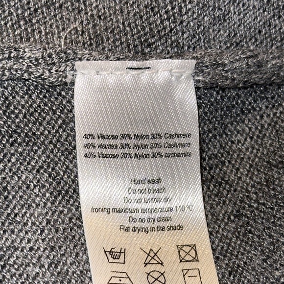 Bella Luxx Los Angeles Gray Cashmere Blend Sweater Dress Minimalist Neutral - Picture 13 of 13